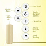 Bolsius Pillar 1 - 6 Candles Ivory Wedding Decor Events Church 130mm x 70mm 