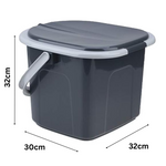 Portable Toilet Bucket Camping WC Festival Travel Detachable Seat Lid 15.5L