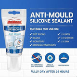 Uni Bond Anti Mould Sanitary Silicone Sealant For Bathroom Kitchen Sink 150ml