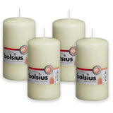 Bolsius Pillar 1 - 6 Candles Ivory Wedding Decor Events Church 130mm x 70mm 