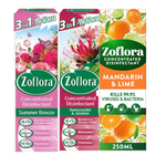 Zoflora 3in1 Action Concentrated Disinfectant 250ml Choices of Scent & Pack Size