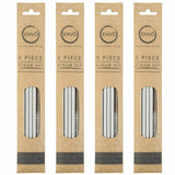 5pc Stainless Steel Straws & Brush Cleaner ENVO Sustainable Living Reuseable NEW