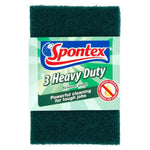 2 x Spontex Green Scouring Pads Heavy Duty Cleaning Scrubbing Scourers 3 Pack