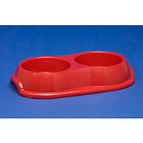 Whitefurze Plastic Assorted Round & Double Dog Cat Feeding Pet Bowl 15-32cm