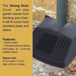 Drain Cover Outdoor Garden Gutter Pipe Drain Tidy Leaves Protector Heavy Duty