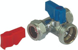 Securplumb CP 15mm x 15mm x 3/4 Inch BSP Washing Machine Tee Tap Valve