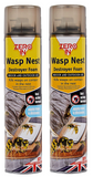 2 x Zero In Wasp Nest Destroyer Foam Fast & Effective Killer Spray Covers 300ml