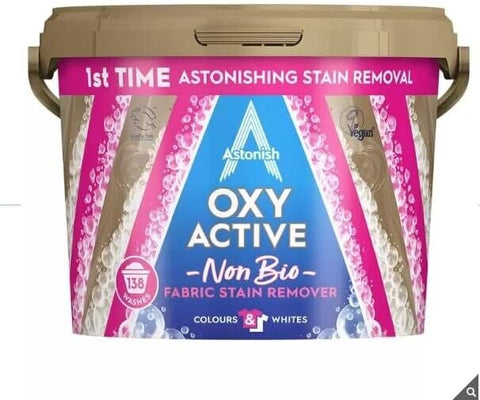 Astonish Oxy Active Non Bio Fabric Stain Remover For Colors and Whites - 3kg