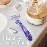 Gillette Venus Deluxe Smooth Swirl Women's Razor & 7 Blade Refill with Flexiball
