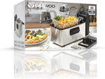 Daewoo 3L Stainless Steel Deep Fat Fryer Non-Stick Oil Tank Window Lid 2000W