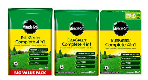 MiracleGro Evergreen Complete 4 In 1 80m2 200m2 360m2 Lawn Feed Weed Moss Killer