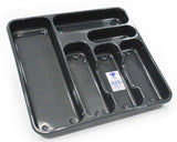 6 Compartment Cutlery Tray Organiser Holder Large Storage Insert Drawer Kitchen