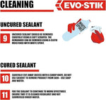 Evo-Stik All Purpose Flexible Silicone Sealant Mould Resistant Black,Clear,White