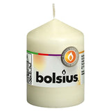 BOLSIUS PILLAR CANDLES IVORY WEDDING DECOR EVENTS CHURCH VARIOUS SIZES PACKS