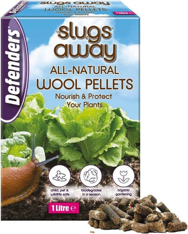 Defenders Slugs Away Slug & Snail Control Wool Pellets Biodegradable Organic 1L