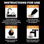 Buster Bathroom Kitchen Plughole Sink Drain Unblocker Dissolves Hair Sludge