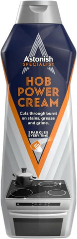 Astonish Specialist Hob Cream Cleaner for Tough Burnt on Stain Zesty Lemon 500ml