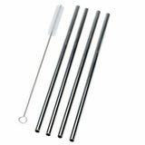 5pc Stainless Steel Straws & Brush Cleaner ENVO Sustainable Living Reuseable NEW