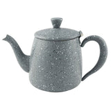 Café Ole Premium Teaware TeaPot Grey Granite 18oz Tea Coffee Speckled Effect