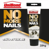 Unibond No More Nails Adhesive Invisible Interior Glue Bond Wood Metal Stone