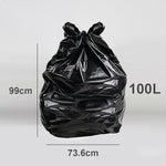 Heavy Duty Black Refuse Sacks Strong Thick Rubbish Bags Bin Liners 100 Litre