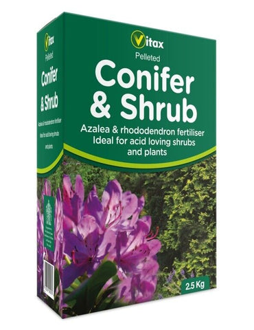 Vitax Conifer & Shrub Fertiliser Feed Pelleted Food Azalea Rhododendron 2.5kg