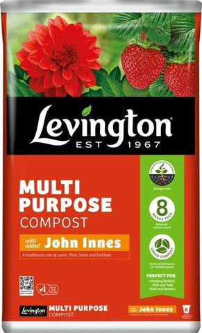 LEVINGTON MULTI-PURPOSE GARDEN COMPOST SOIL WITH JOHN INNES 10L