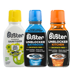 Buster Bathroom Kitchen Plughole Sink Drain Unblocker Dissolves Hair Sludge