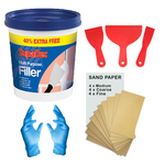 Wall Repair Putty Kit with Sandpaper Gloves Knife&Mixed Filler For Holes Cracks