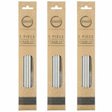 5pc Stainless Steel Straws & Brush Cleaner ENVO Sustainable Living Reuseable NEW