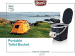 Portable Toilet Bucket Camping WC Festival Travel Detachable Seat Lid 15.5L