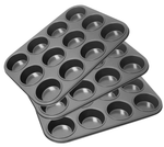 Muffin Tray 12 Cupcake Tin Non Stick Carbon Steel Baking Pan Yorkshire Pudding