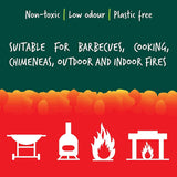 FIRE UP Natural Sustainable Firelighters for BBQs 60 pack and Kasabona Matches