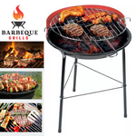 33cm Portable Round BBQ Fire Pit Outdoor Camping Barbecue Accessories Grill Mini