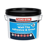 Evo-Stik Wall Tile Adhesive And Grout Mould Resistant Ready To Use 1 Litre White