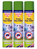 3 X 300ml Flea Killer Spray Aerosol Animal Dog Cat Pet Bed For Home Flea Care