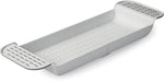 Bath Rack Extendable Over Bath Tub Caddy Plastic Organizer Tray Bathroom