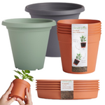 Clever Plants Pots Plastic Garden Flowers Planter And Range Of Saucers