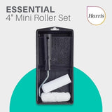 Harris Essentials Emulsion & Gloss Mini Paint Roller Set 4" Tray 2 Sleeves