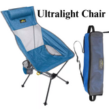 Ultralight High Back Folding Camping Chair With Bag Outdoor Backpacking Picnic