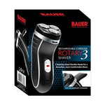 BAUER Mens Electric Shaver Razor Rechargeable Rotary Cordless Sideburn Trimmer