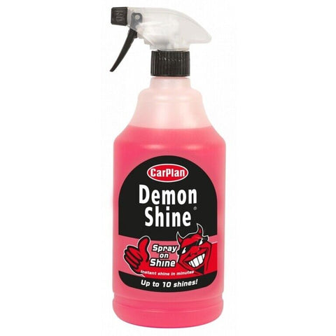 Carplan Demon Shine Spray On Shine Car Wax Polish Spray & Wipe Trigger Bottle 1L