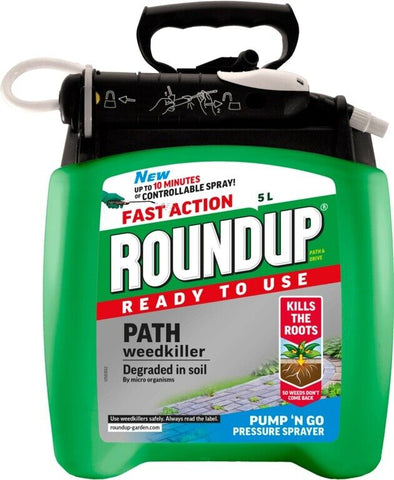 Roundup Path & Drive Concentrated Weedkiller Patios Gravel Tarmac 280ml - 5L