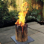 Swedish Light Candle Wooden Fire Log Torch Outdoor Garden Camping BBQ