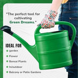 Green & Home Essential Plastic Watering Can For Indoor Outdoor Plants 10L Green