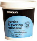 Mangers Border & Overlap Adhesive For Vinyl Wallpaper Paste Stick Glue 250-500g