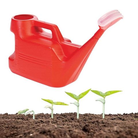 Ward Red Plastic Weed Control Garden Watering Can With Rose Indoor Outdoor 7L