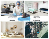 Disposable Shoe Covers Overshoes Plastic Anti Slip Cleaning Protective Safety