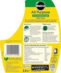 Miracle Gro All Purpose Concentrated Liquid Plant Food Feed Fertiliser 2.5Litre