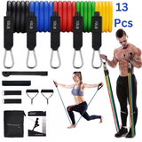 13PCS Set Resistance Bands Workout Exercise Crossfit Fitness Yoga Training Tubes